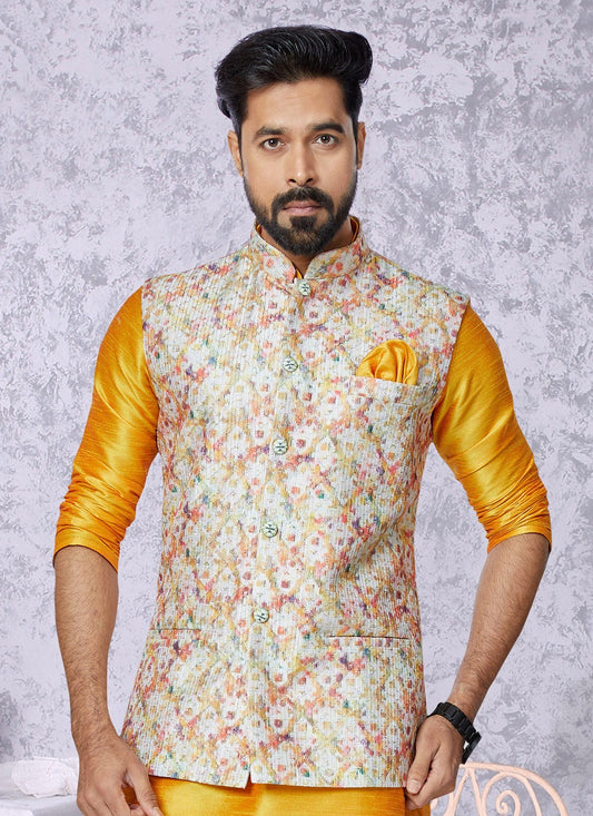 Embroidered Polyester Multi Colour Nehru Jackets - M7425