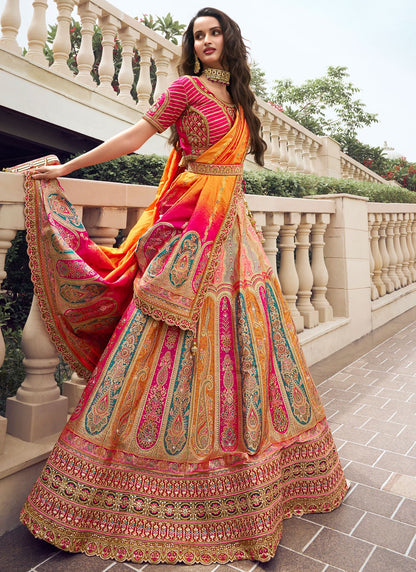 Embroidered Silk A - Line Lehenga - L2244
