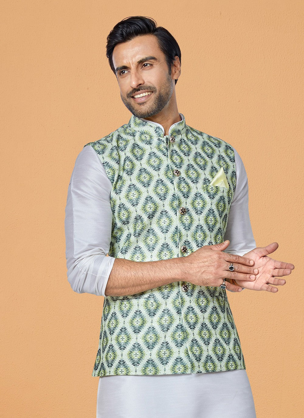 Embroidered Polyester Multi Colour Nehru Jackets - M7419
