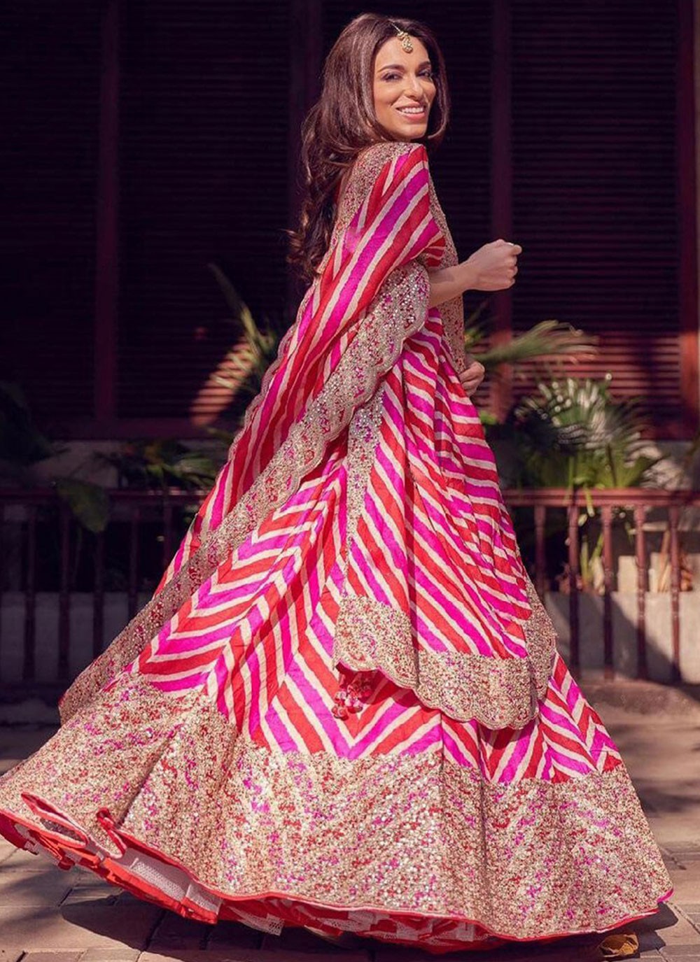 Embroidered Georgette A - Line Lehenga - L2529