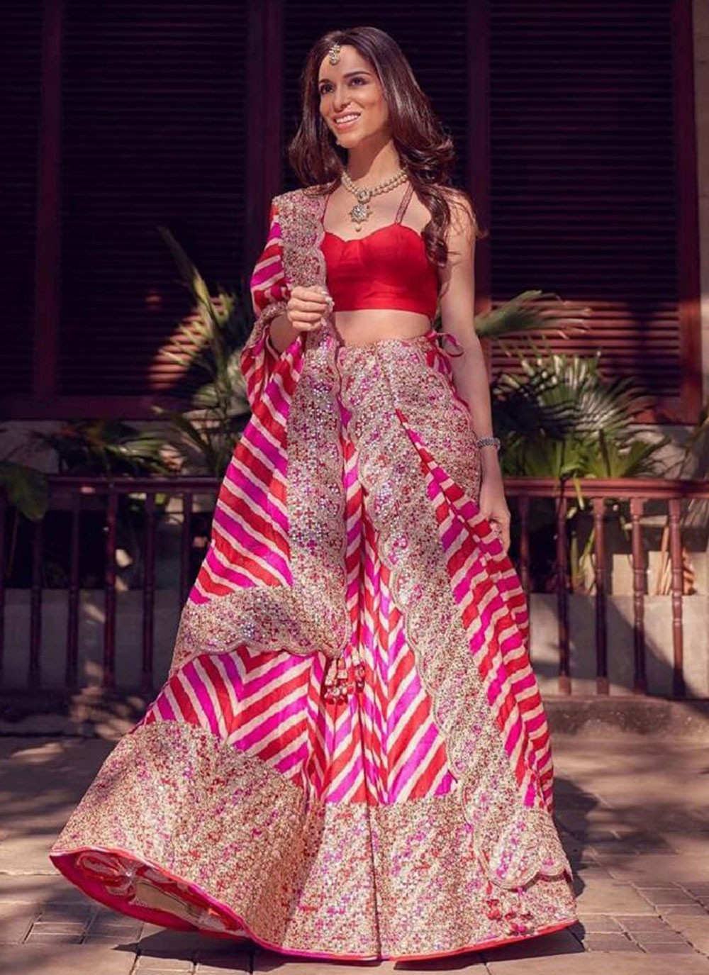 Embroidered Georgette A - Line Lehenga - L2529