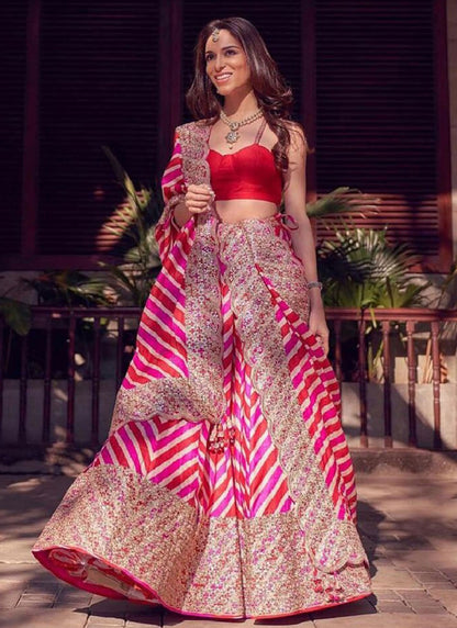 Embroidered Georgette A - Line Lehenga - L2529