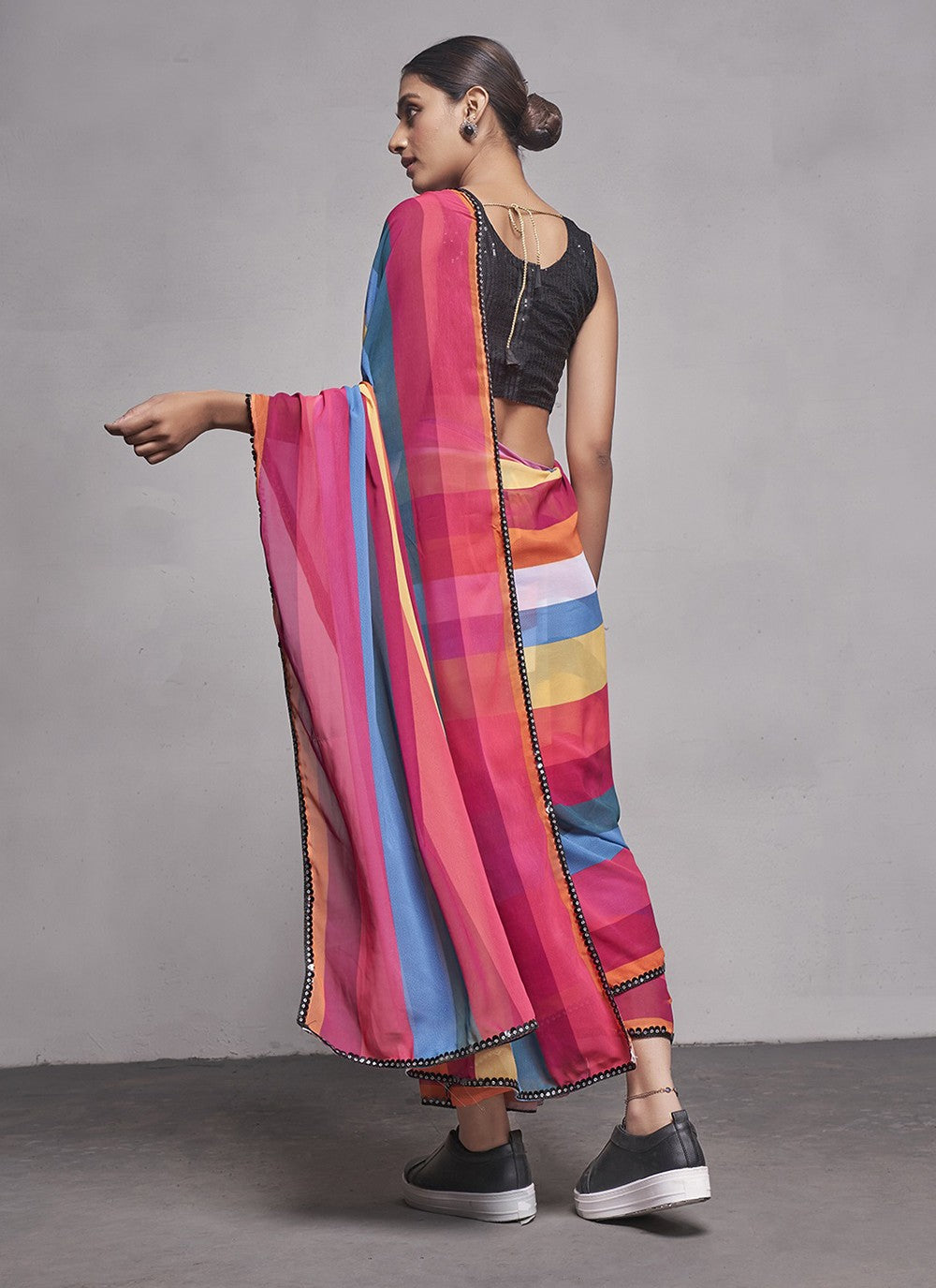 Classic Lace Georgette Saree - S5276