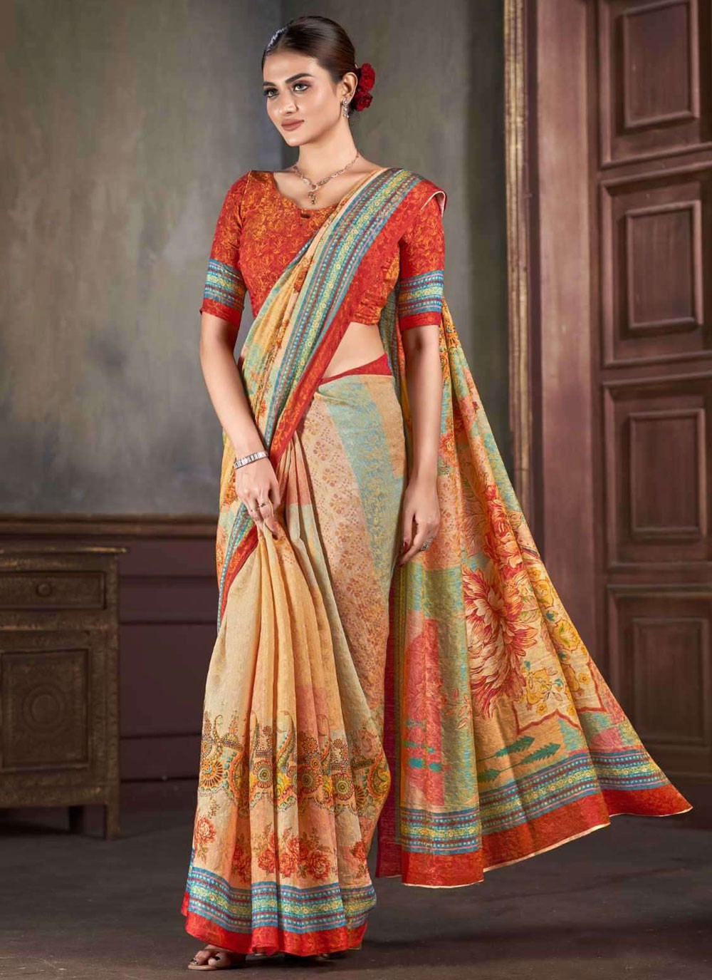 Classic Jacquard Work Silk Saree - S7402