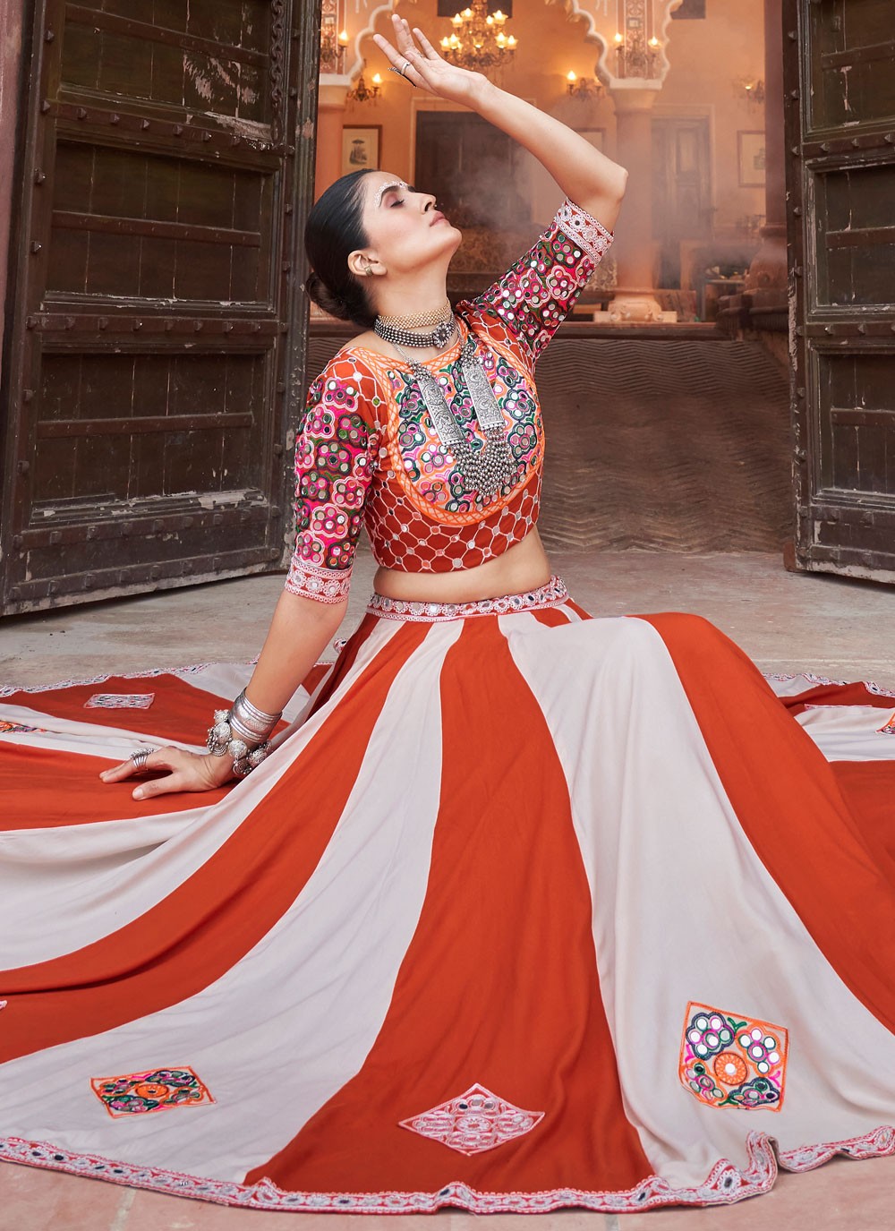 Plain Rayon, Viscose Readymade Lehenga Choli - L2205