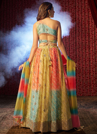 Embroidered Organza A - Line Lehenga - L2430
