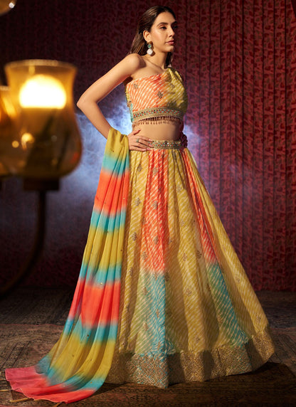 Embroidered Organza A - Line Lehenga - L2430