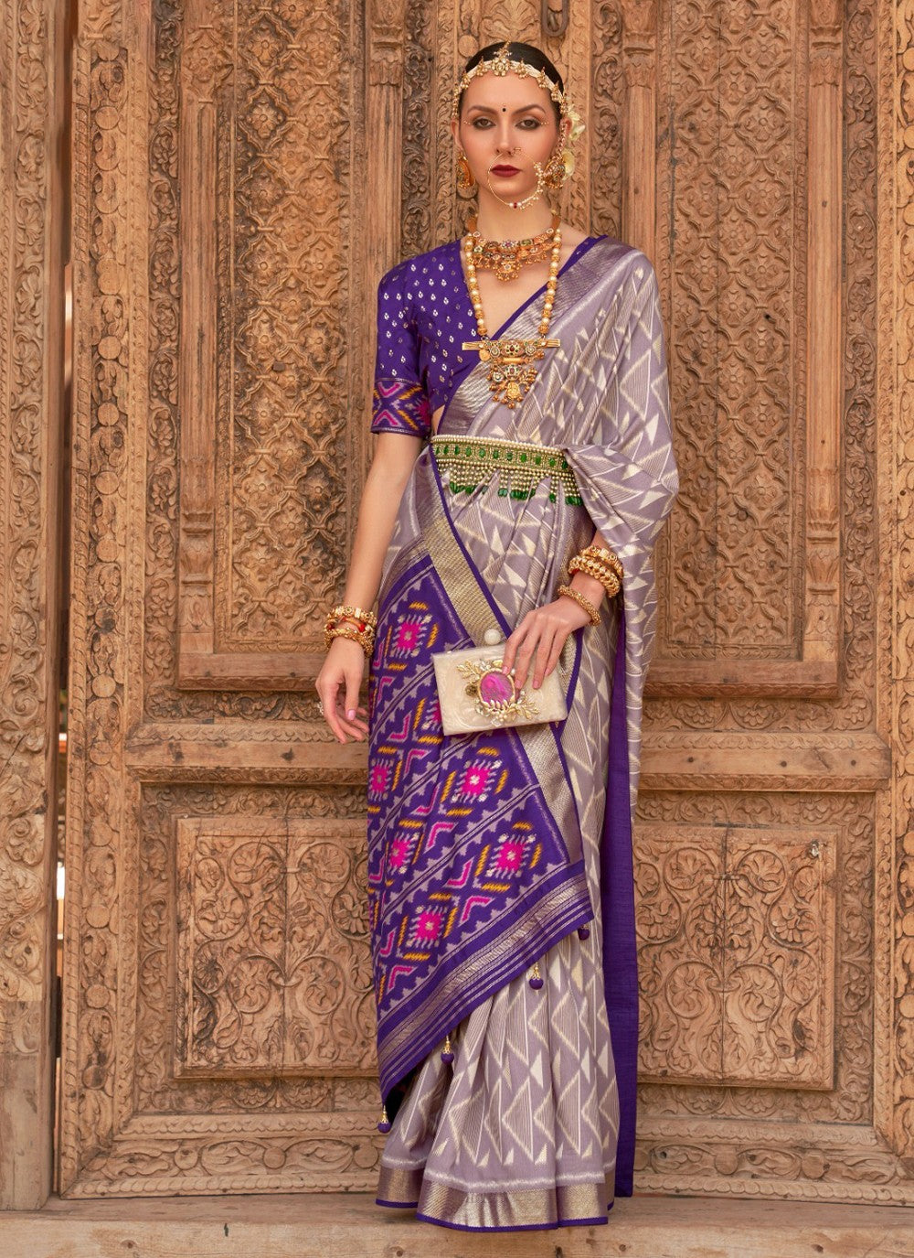 Contemporary Printed Silk Saree - S3056
