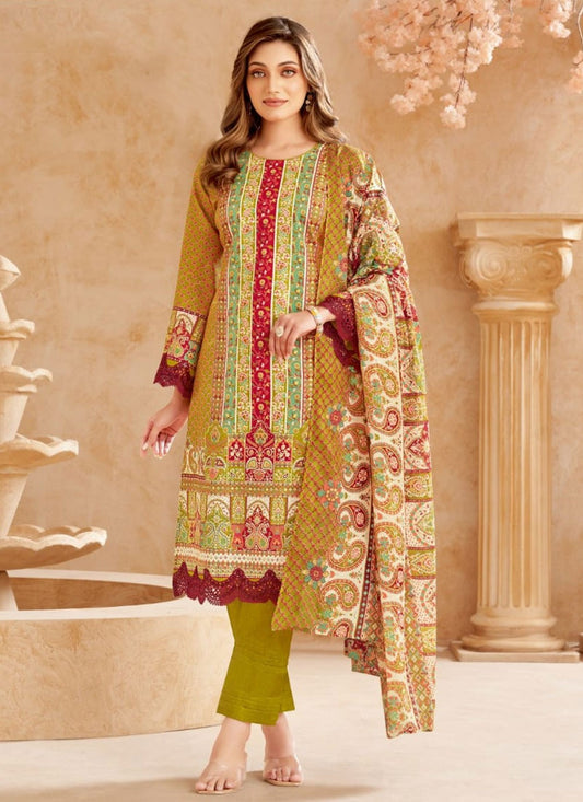 Pant Style Suit Printed Multi Colour Cotton T5288