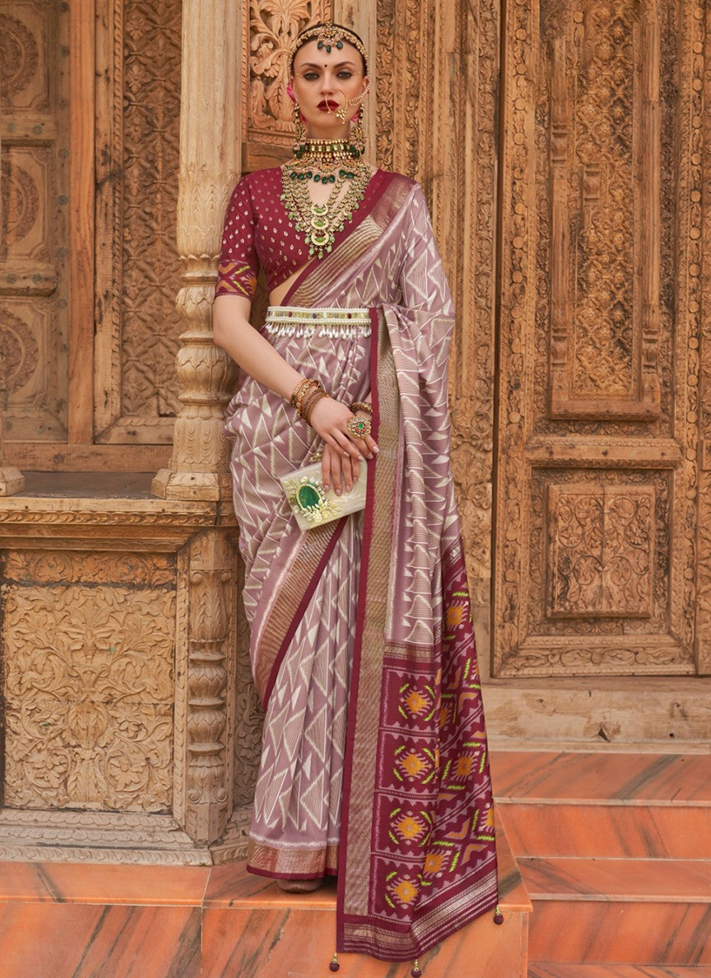 Contemporary Printed Silk Saree - S3056