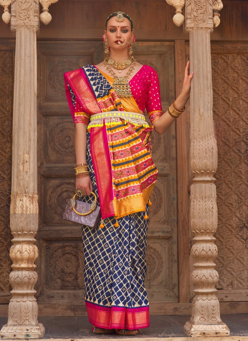 Contemporary Printed Silk Saree - S3056