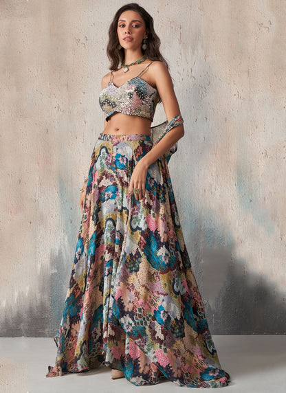 Plain Fancy Fabric Readymade Lehenga Choli - L2713