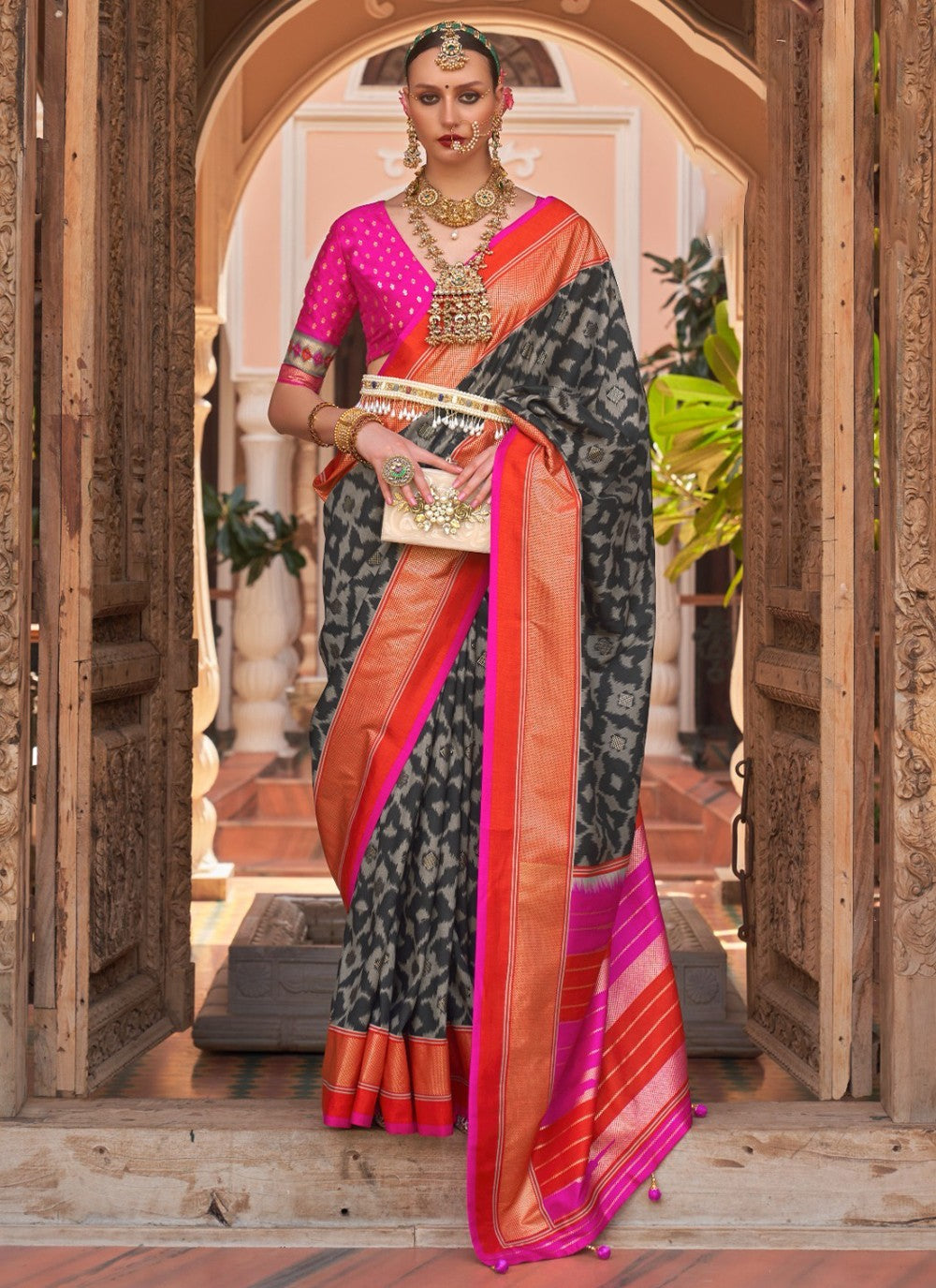 Contemporary Printed Silk Saree - S3056