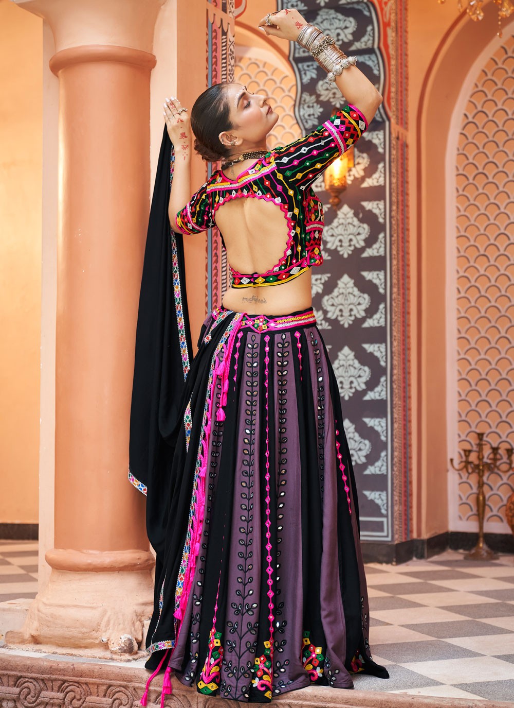 Plain Rayon, Viscose Readymade Lehenga Choli - L2205