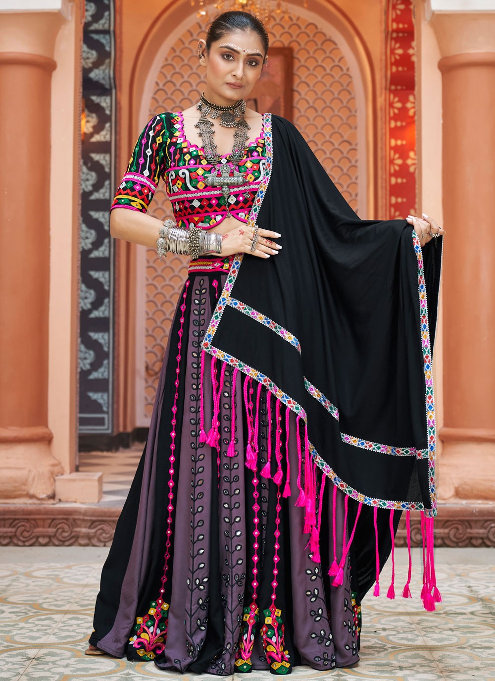 Plain Rayon, Viscose Readymade Lehenga Choli - L2205