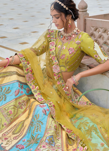 Embroidered Silk A - Line Lehenga - L2813