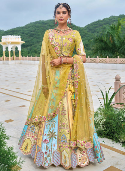Embroidered Silk A - Line Lehenga - L2813