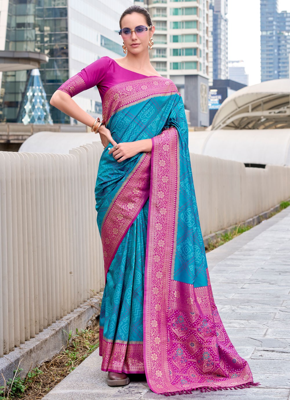 Multi Colour Silk Trendy Saree Weaving Zari S18083