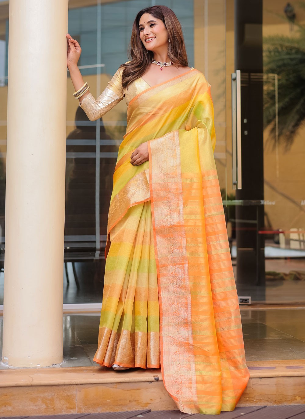 Woven, Zari Kanjivaram Silk Saree - S12324