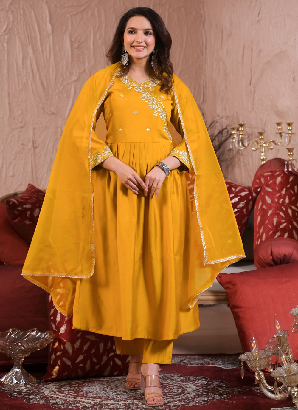 Archive Embroidered, Zari 316786 Mustard T6820