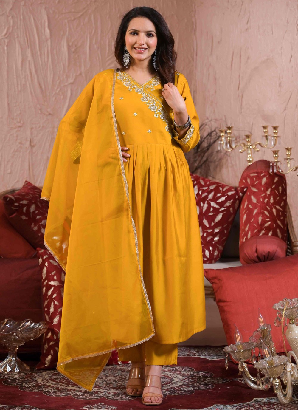 Archive Embroidered, Zari 316786 Mustard T6820