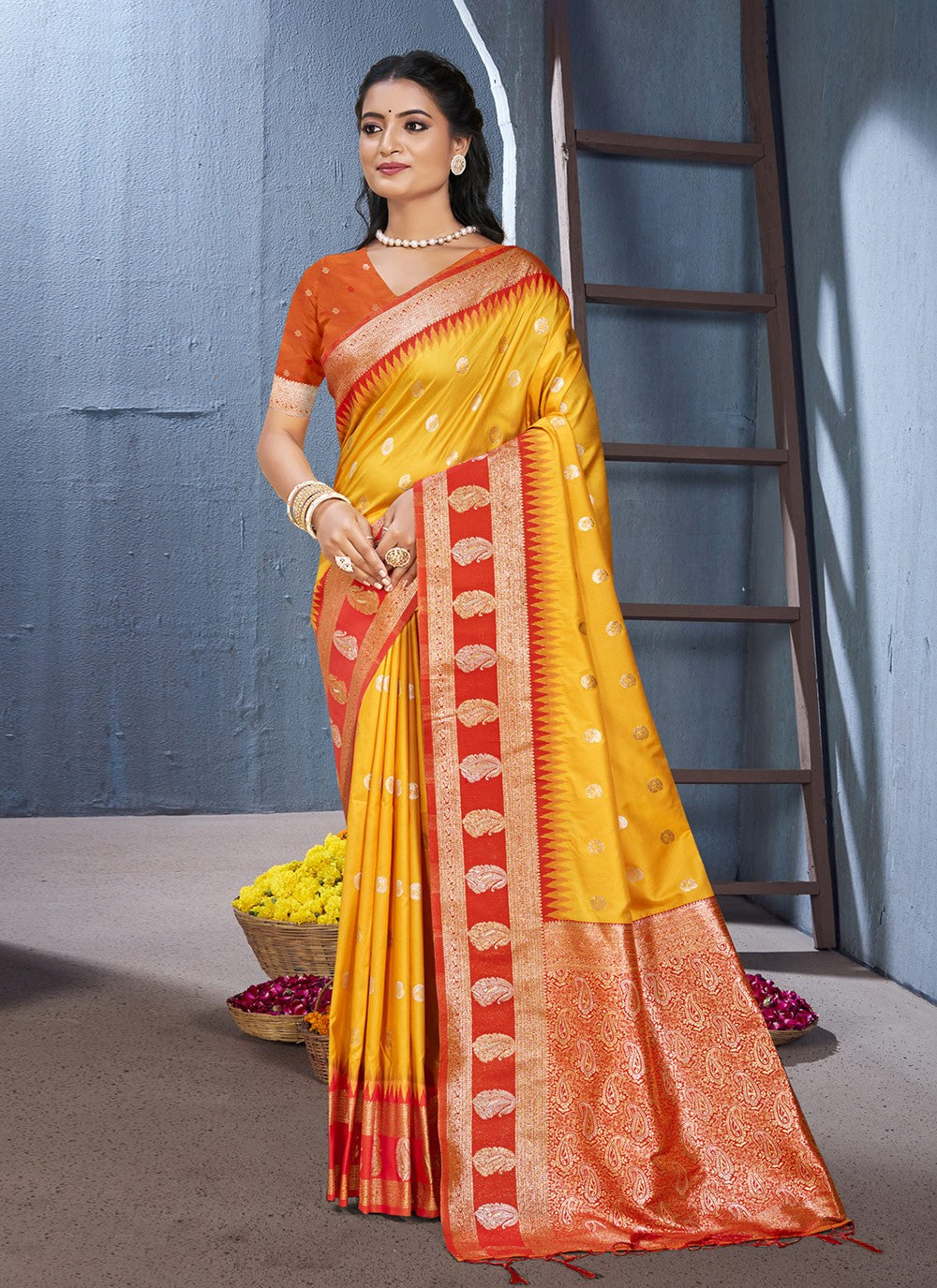 Classic Weaving Zari Silk Purple Saree - S11058