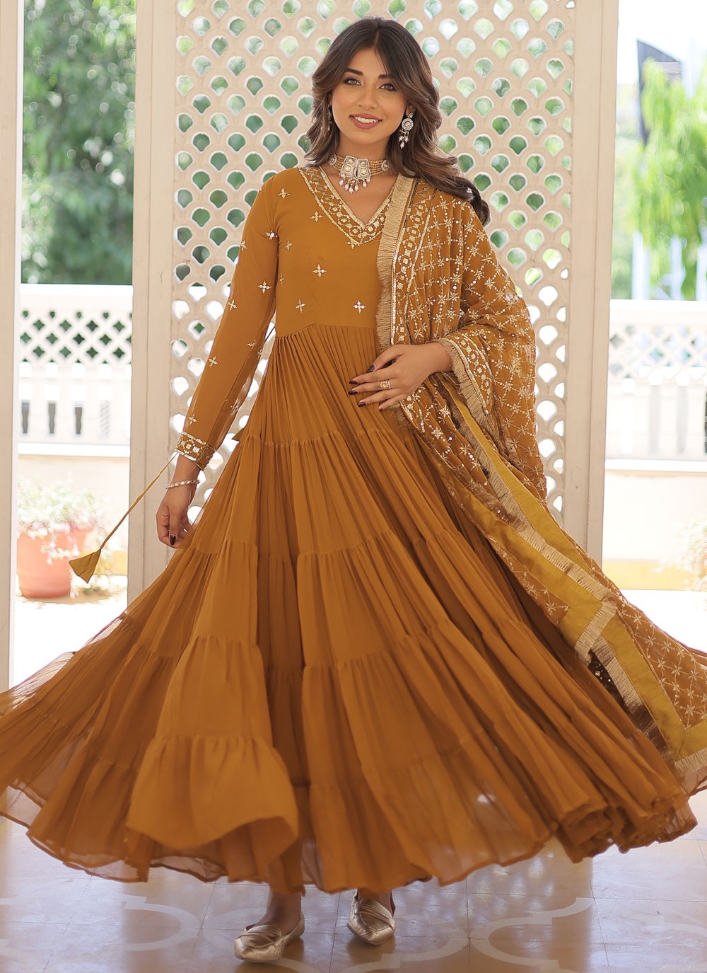 Faux Georgette Gown - G1407