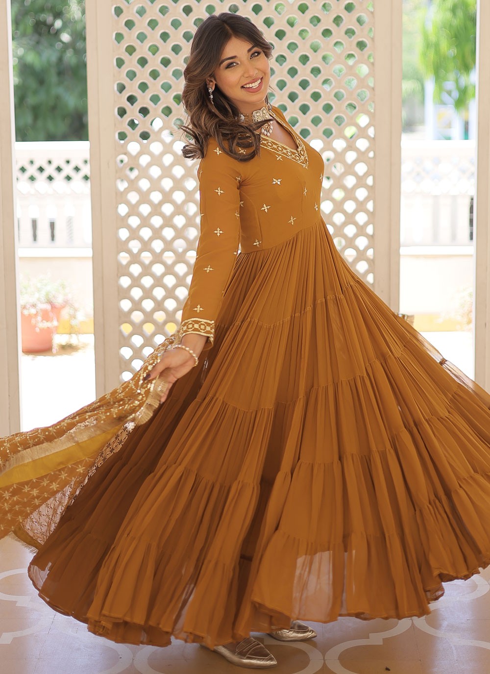 Faux Georgette Gown - G1407