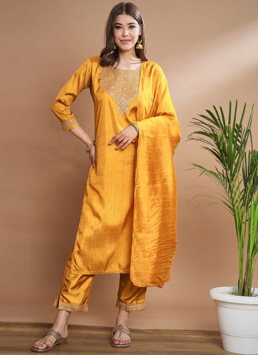 Silk Blend Pant Style Suit - T1600