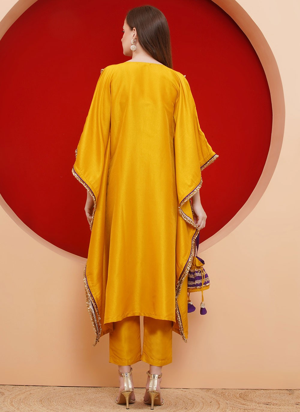 Embroidered Silk Gown - G1840