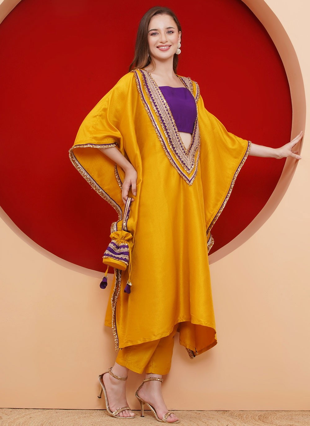 Embroidered Silk Gown - G1840