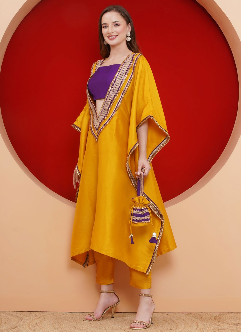 Embroidered Silk Gown - G1840