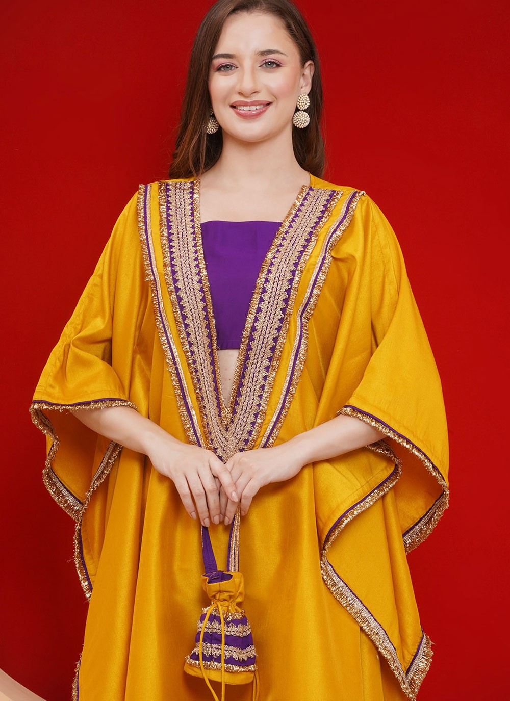 Embroidered Silk Gown - G1840
