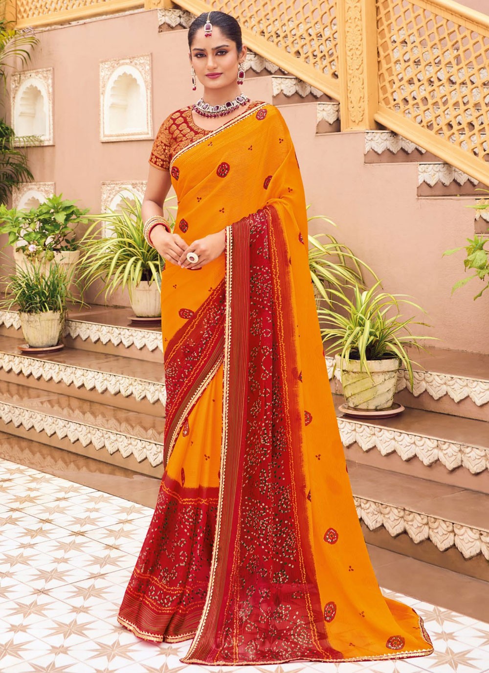 Classic Lace Georgette Saree - S9459