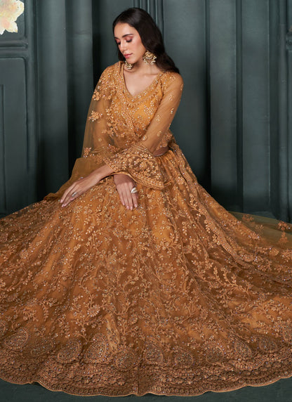 Embroidered Net A - Line Lehenga - L2216