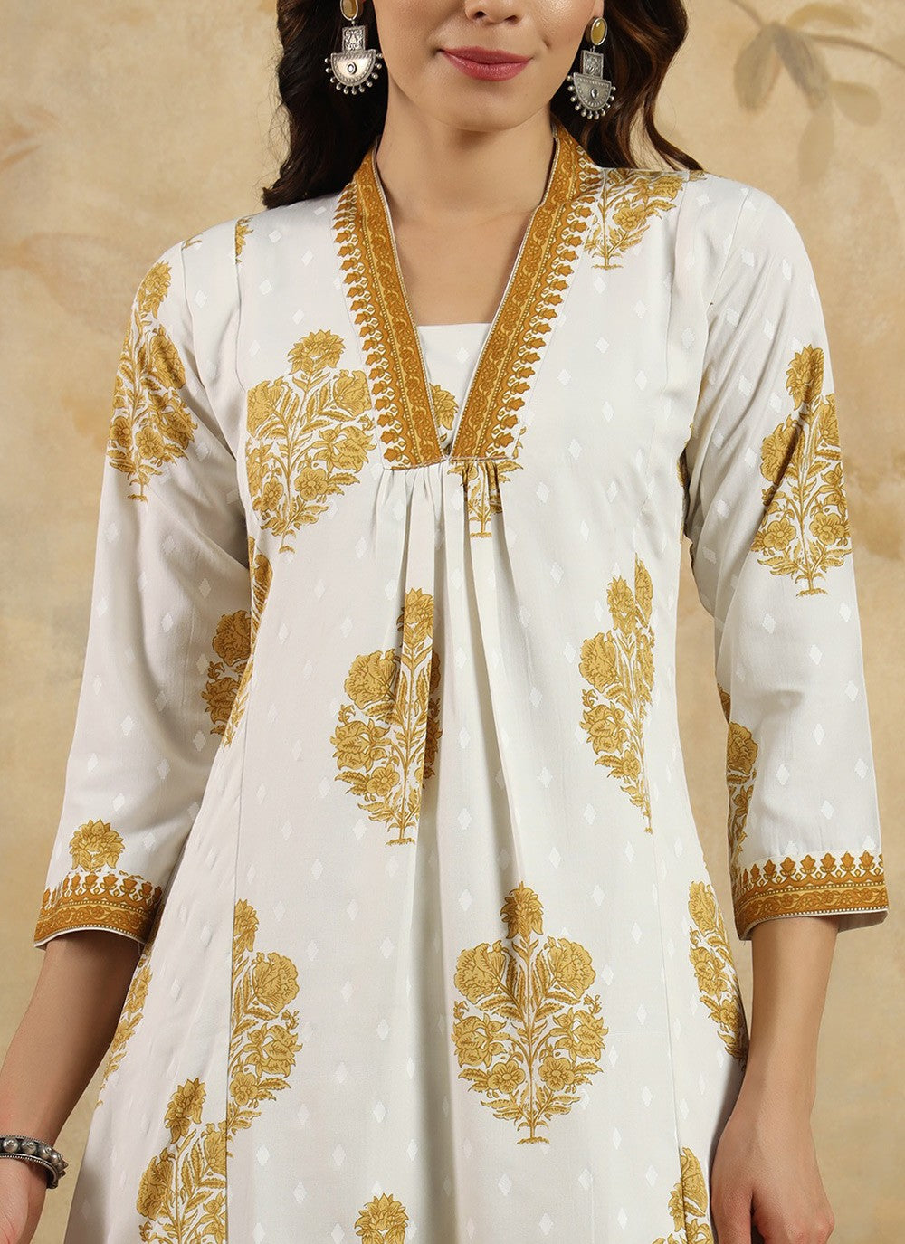 Printed Blended Cotton Salwar Suit - T4517
