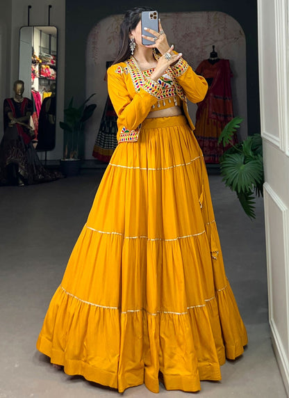 Plain Rayon Readymade Lehenga Choli - L2060