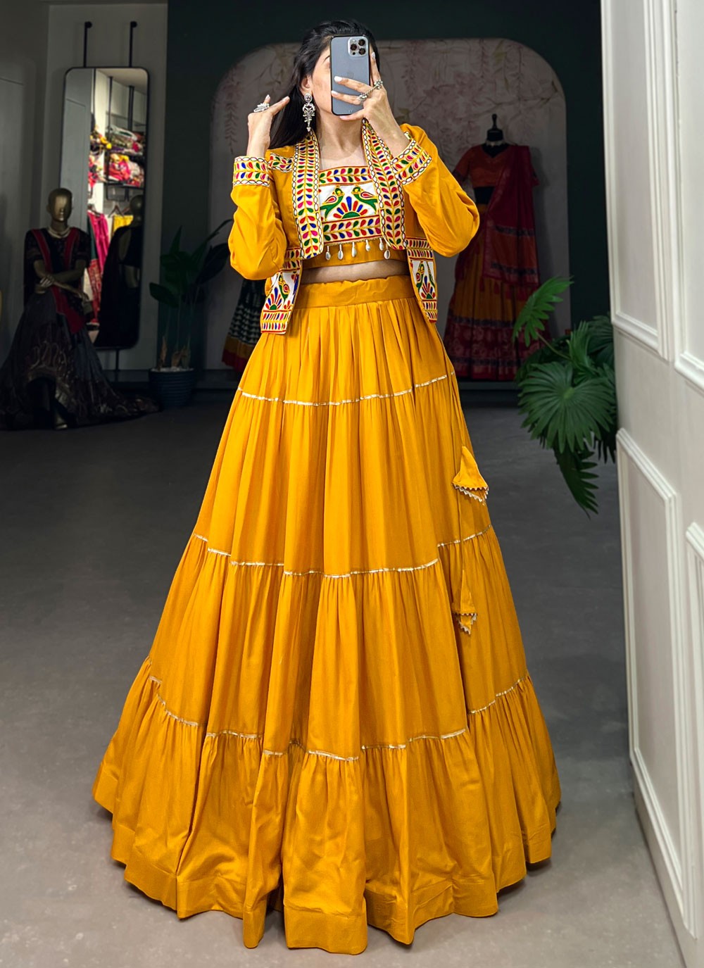 Plain Rayon Readymade Lehenga Choli - L2060