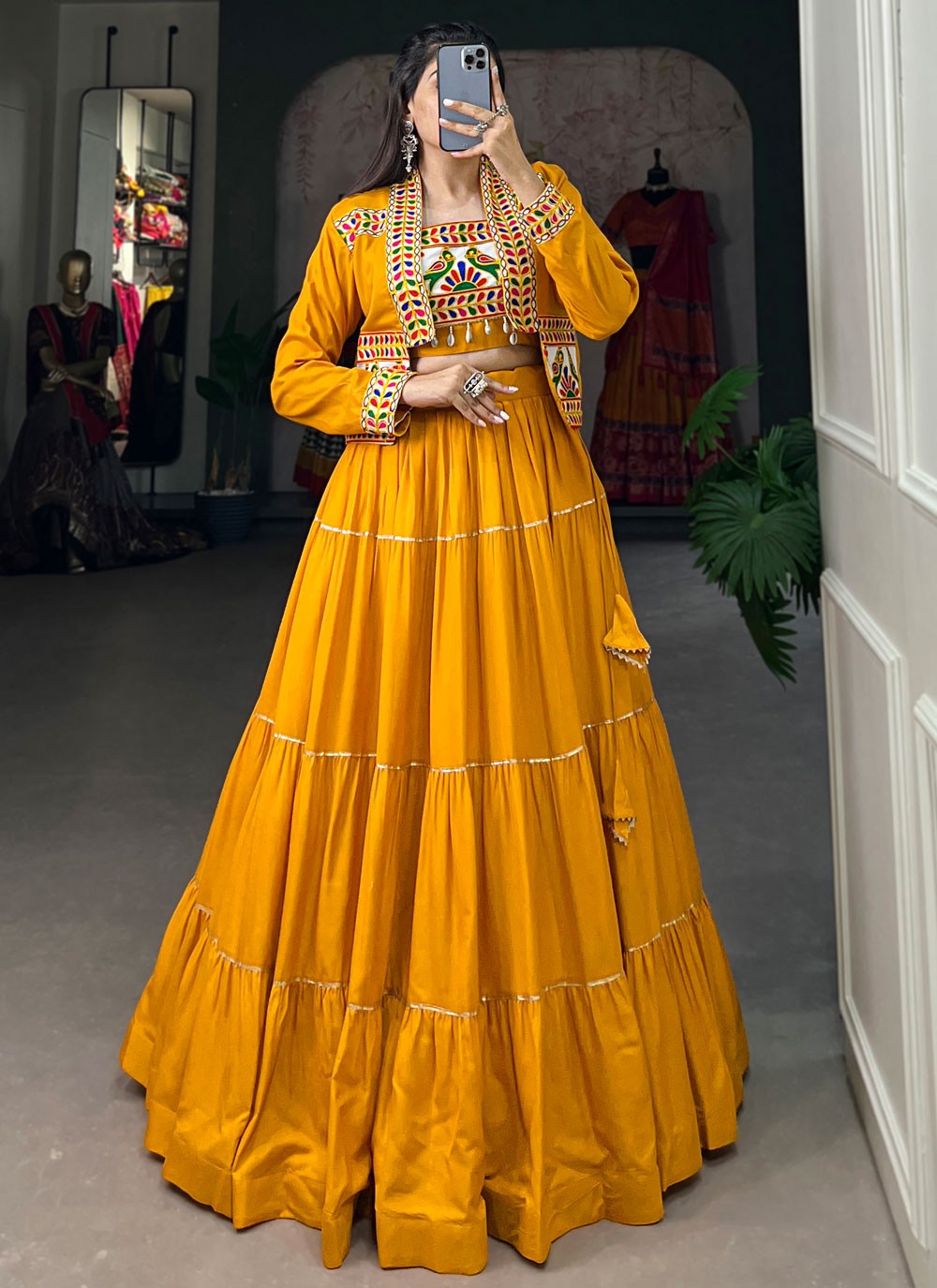 Plain Rayon Readymade Lehenga Choli - L2060