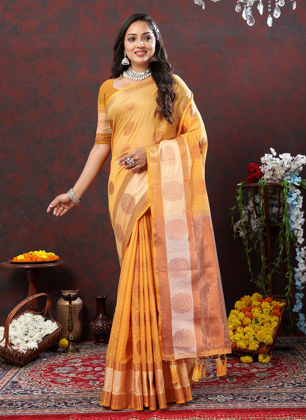 Trendy Weaving Zari Soft Cotton Saree - S4940