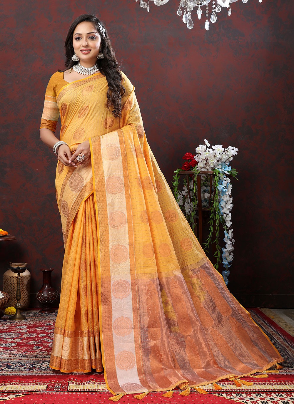 Trendy Weaving Zari Soft Cotton Saree - S4940