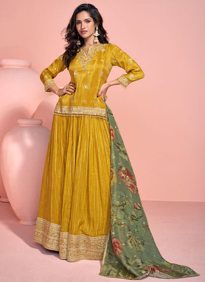 Organza Festival, Mehandi & Sangeet Readymade Lehenga Choli L3512