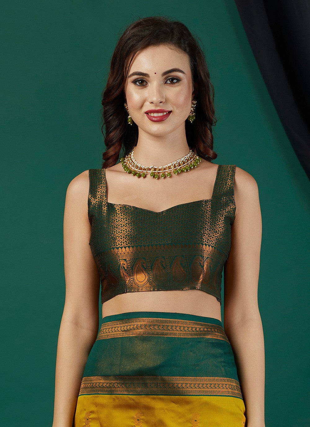 Trendy Saree Woven Mustard Banarasi Silk S12510