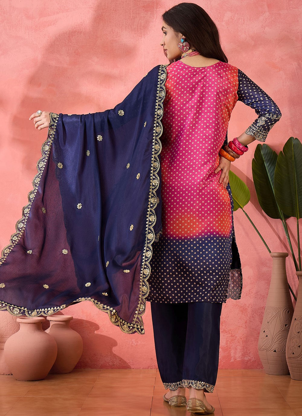 Archive Embroidered, Sequins, Zari 316812 Hot Pink T6839