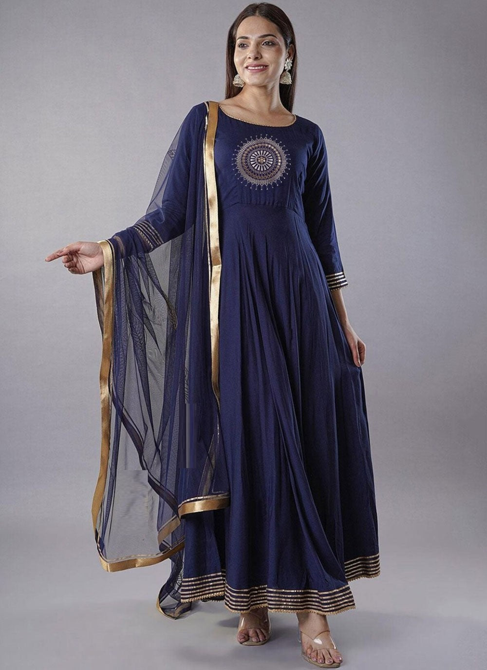 Embroidered Velvet Salwar Suit - T4630