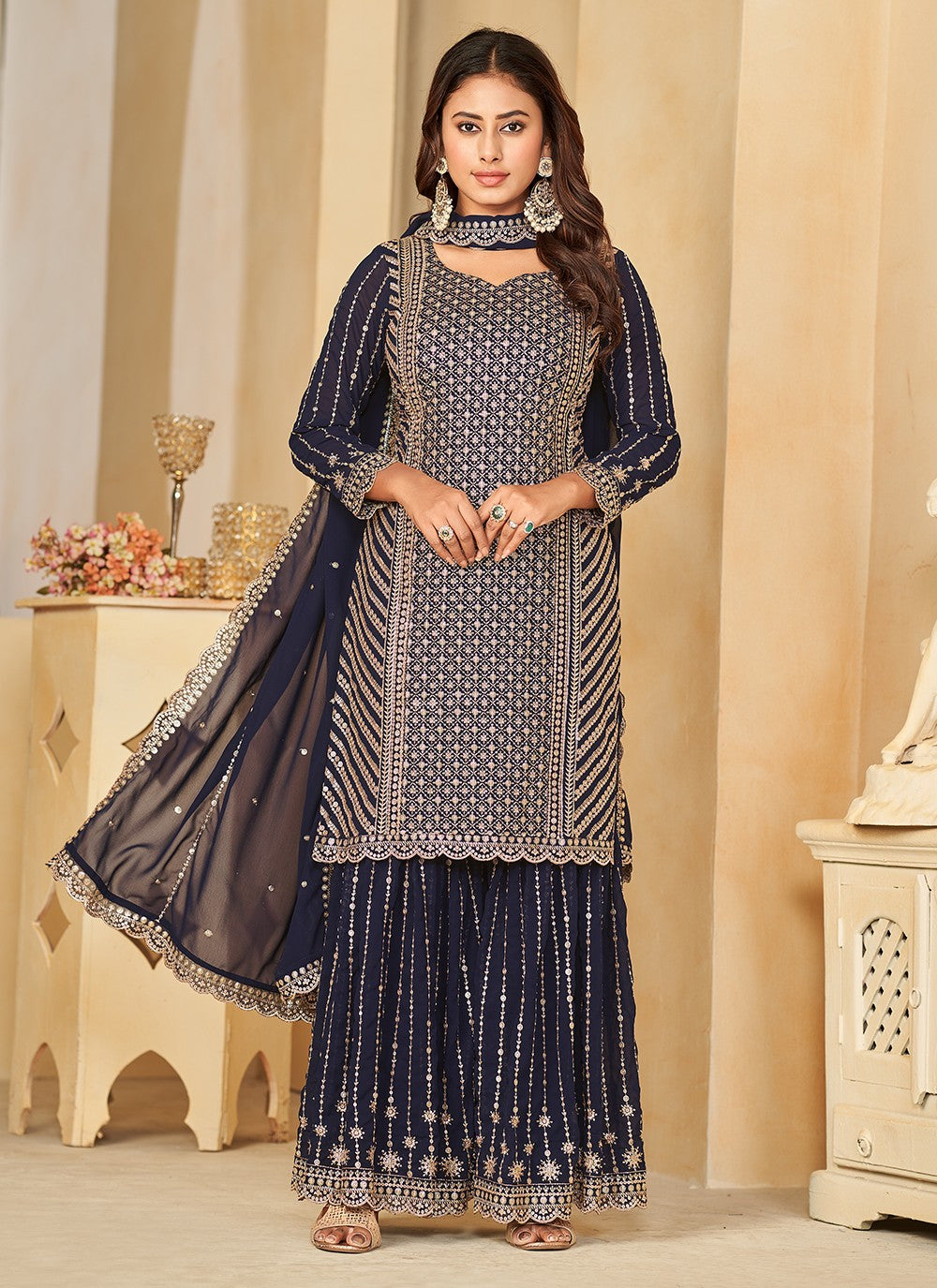 Faux Georgette Salwar Suit - T2172