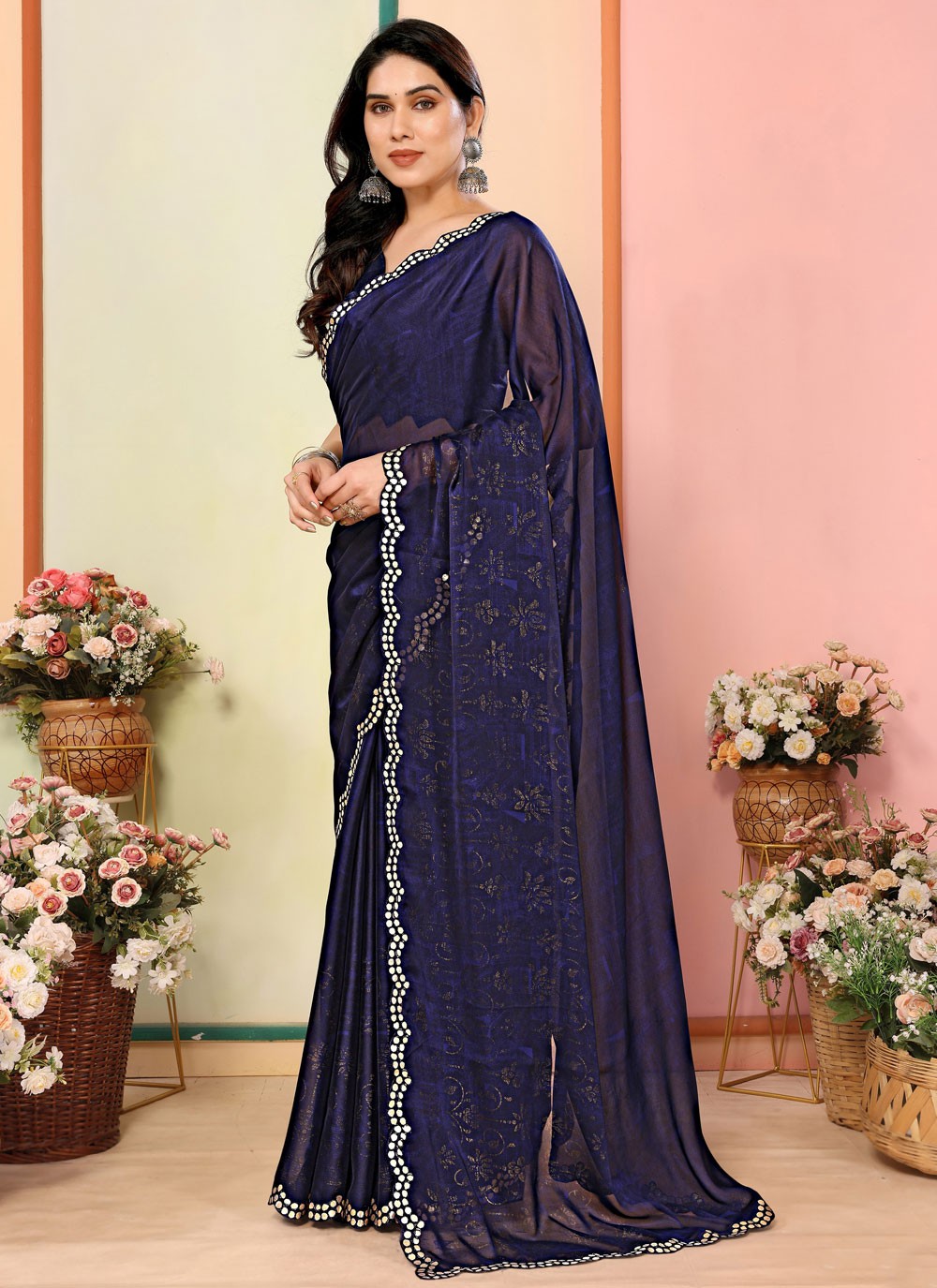 Classic Printed Georgette Saree - S9413