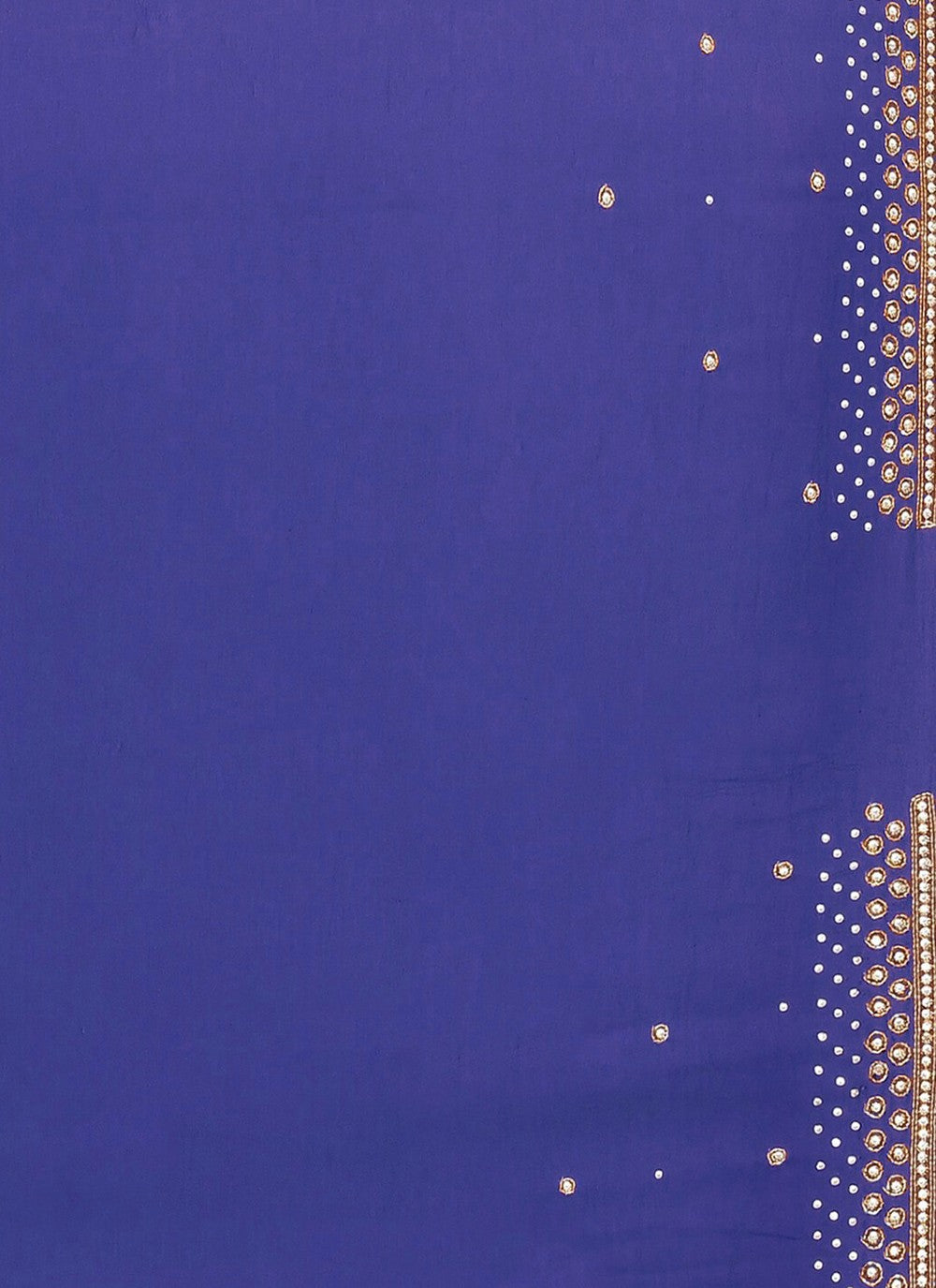 Hand Embroidery Georgette Navy Blue Saree S14281