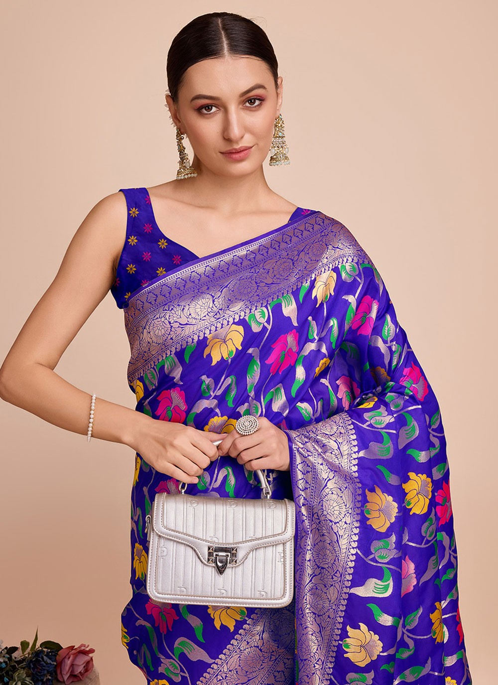 Classic Meenakari Paithni, Silk Saree - S6771