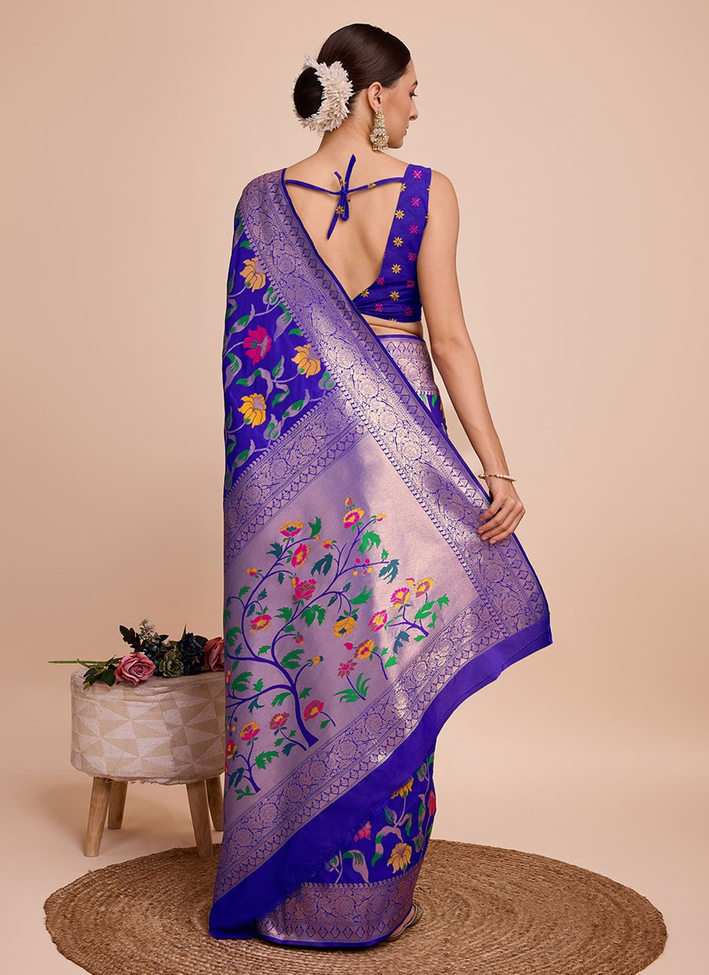 Classic Meenakari Paithni, Silk Saree - S6771